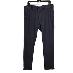 Faherty Jeans Mens Size 36x33 Navy Stretch Terry 5 Pocket Pants Cotton Blend
